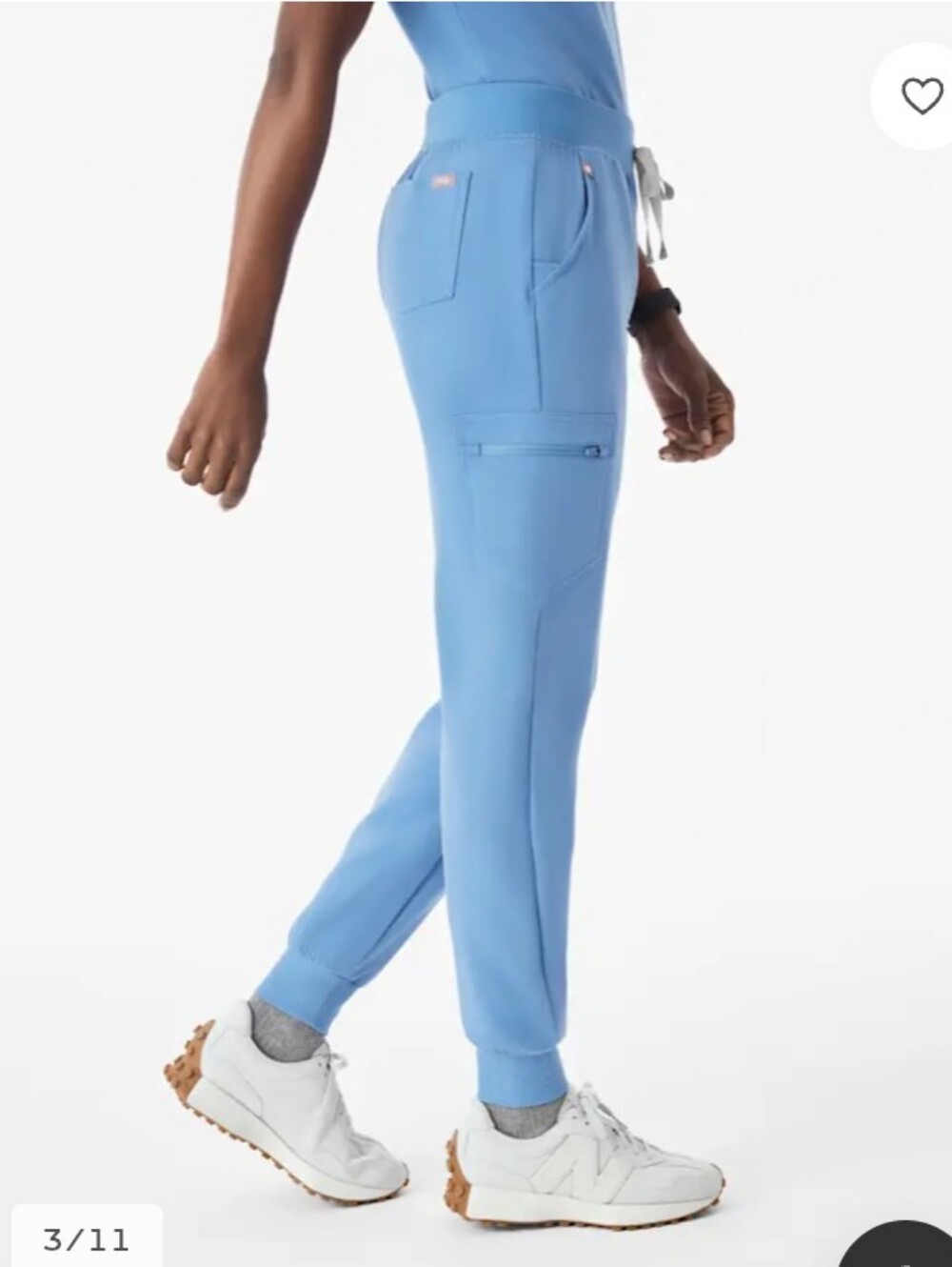 Figs Scrubs Zamora Ceil Blue Joggers Doctor Nurse Vet Scrub Pants Size XS - Picture 5 of 10